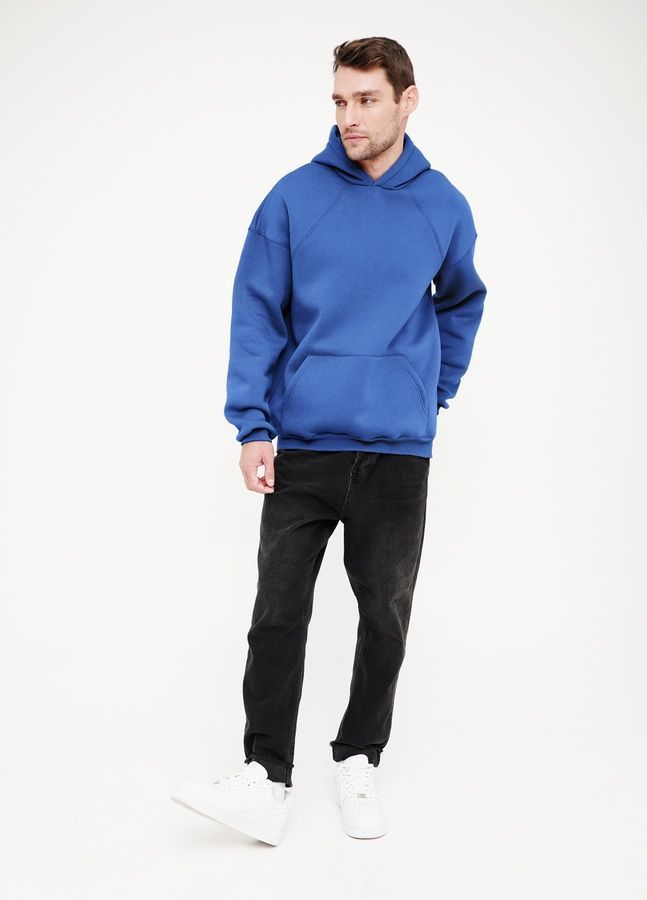 Кенгуру оверсайз 7М на флісі, Блакитний, 2XL/3XL
