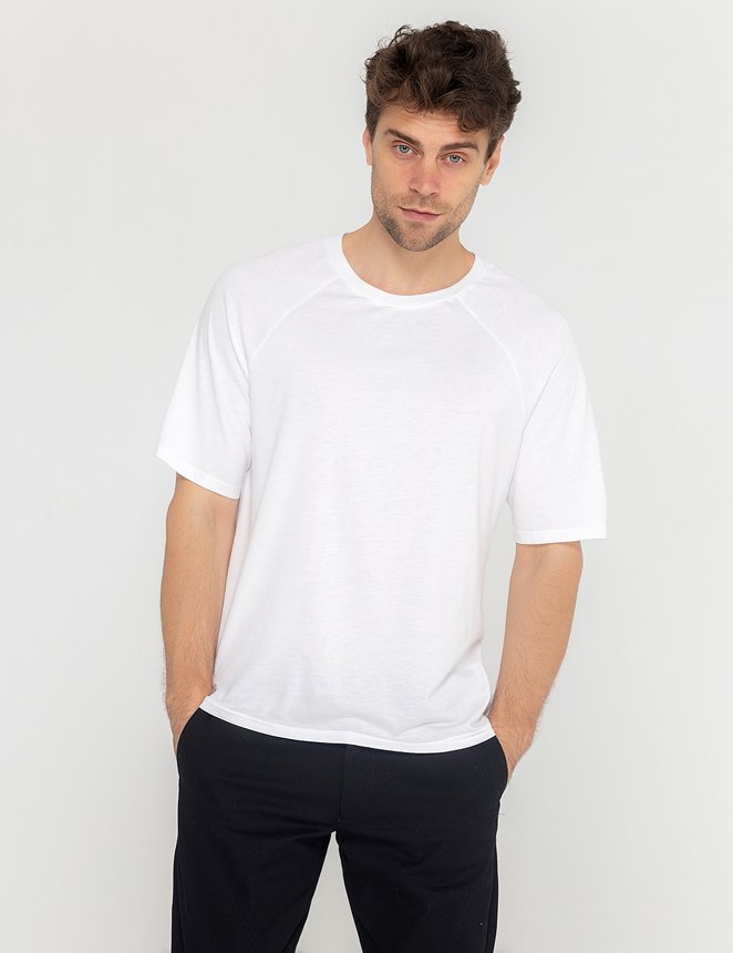 Raglan T-shirt Bamboo, Білий, XL