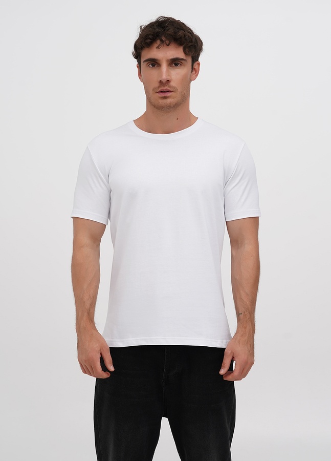 Базовая футболка с наиболее плотного хлопка, Белый, XL