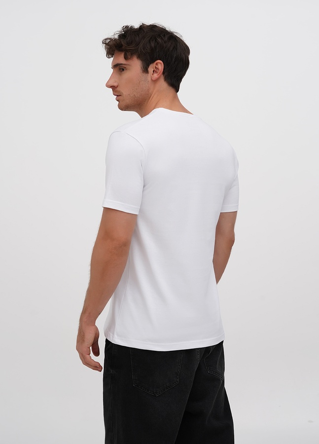 Базова футболка з надщільної бавовни, Білий, 3XL