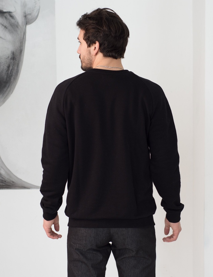 Basic Sweatshirt, Чорний, L