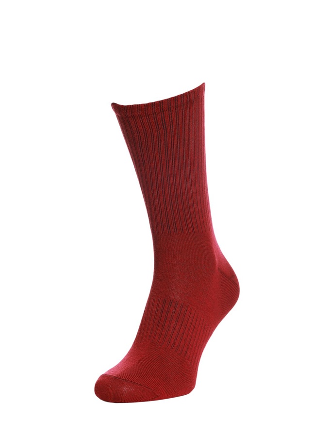 Ribbed socks, Бордовый, 38-40