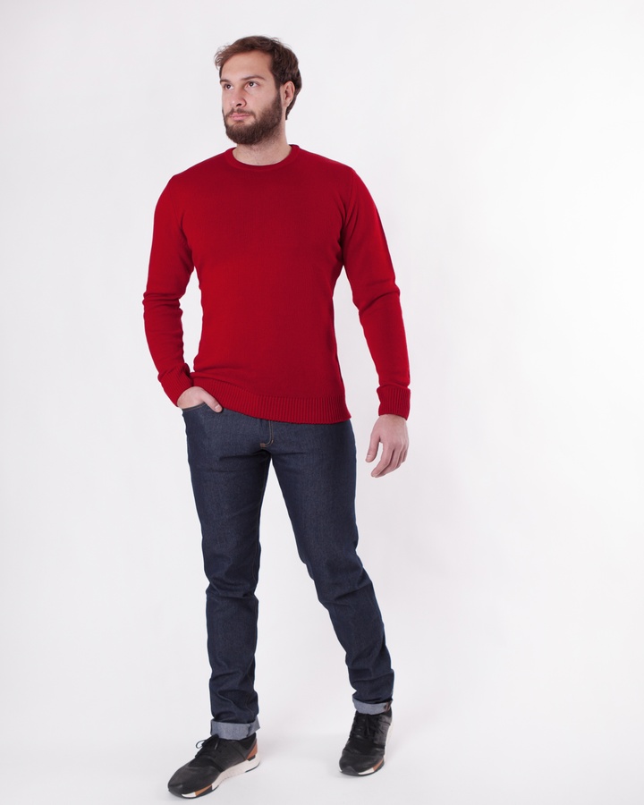 Crew Neck Knit / Red