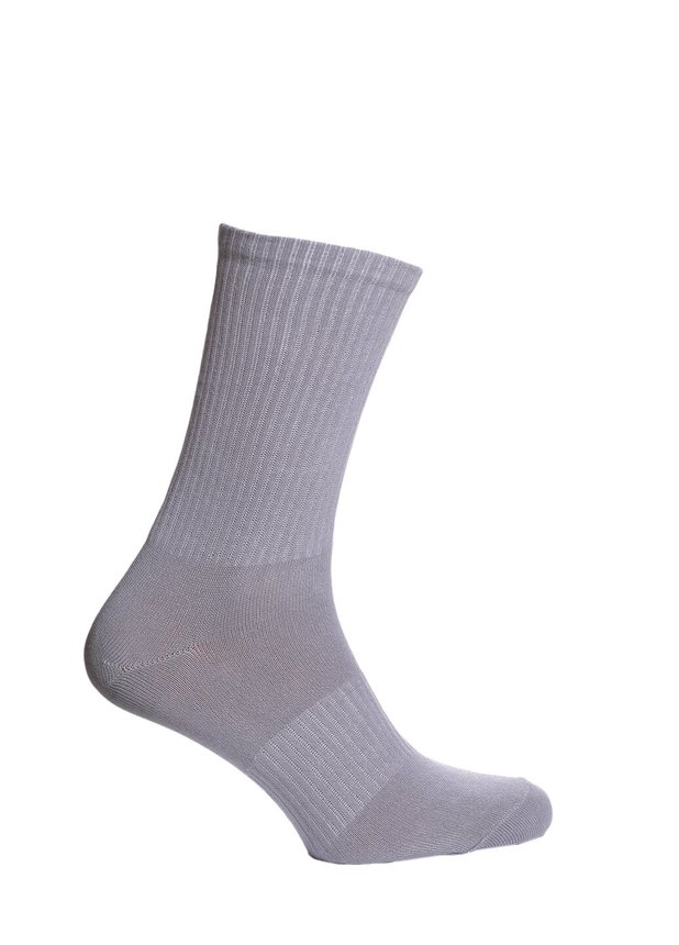 Шкарпетки в рубчик, Сірий, 40-42