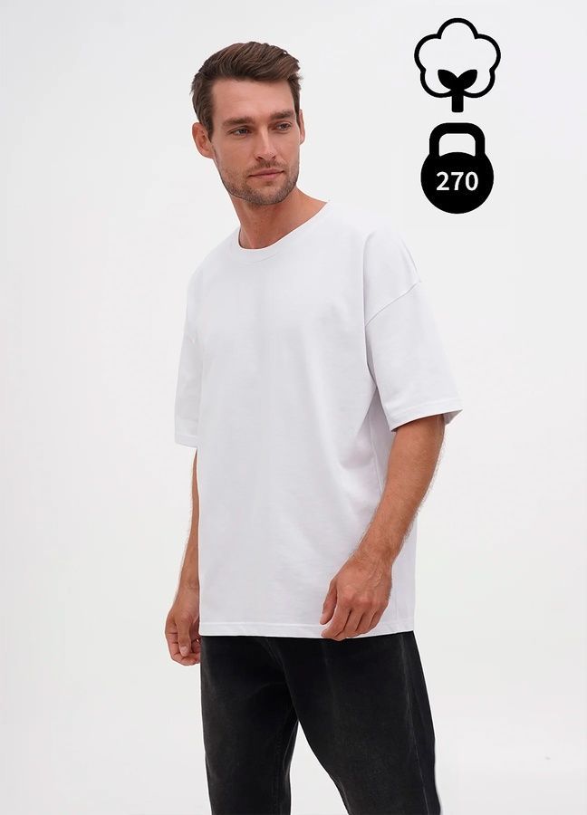 Oversize Heavy T-Shirt, White, S/M