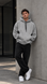 Oversized hoodie  fleece - trapeze, Grey melange, S/M