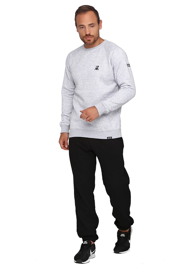 Sweatshirt Logo 7M, Сірий меланж, L