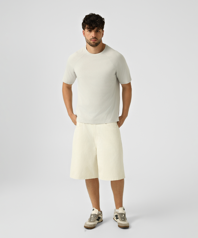 Bamboo raglan T-shirt, Grey, XXL