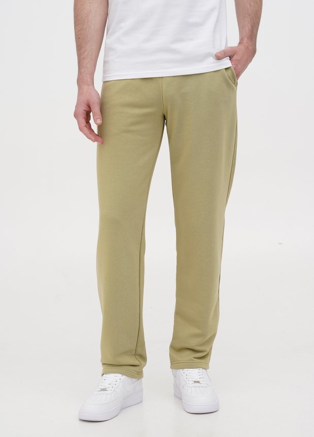Трикотажные штаны с прямим низом, Оливковый, L/XL