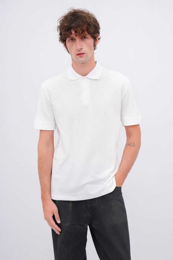 Поло с лакосты, Белый, 3XL