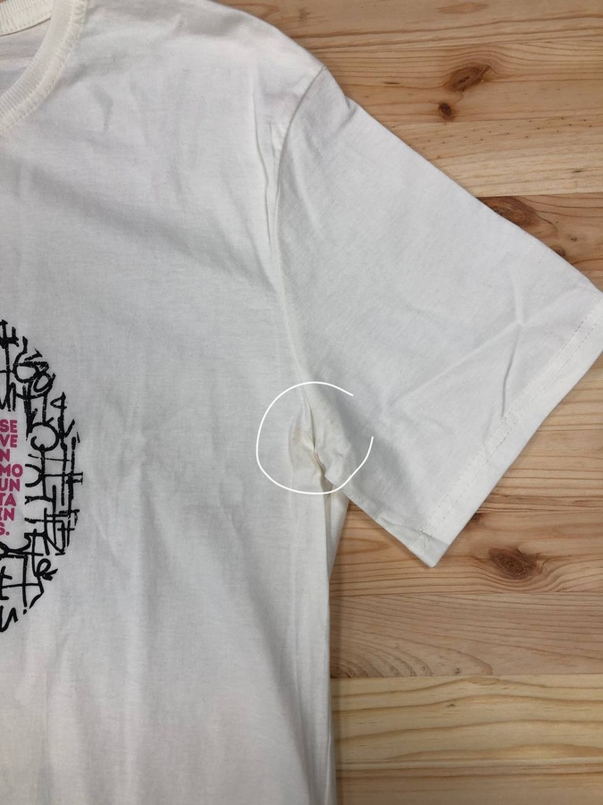 Pattern Circle Black T-Shirt , Білий, L