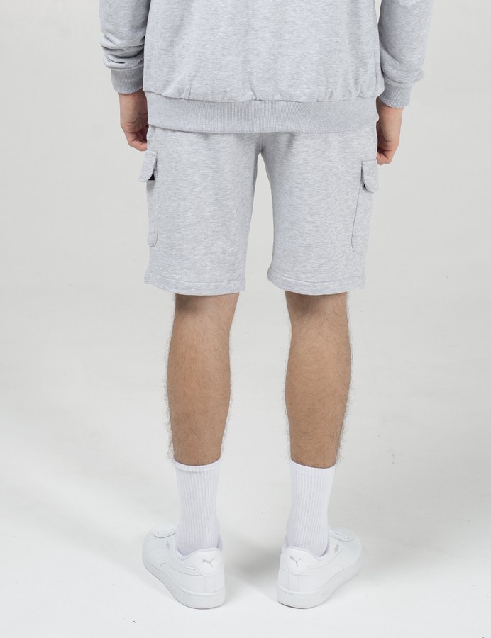 Knit cargo shorts, Серый меланж, S/M