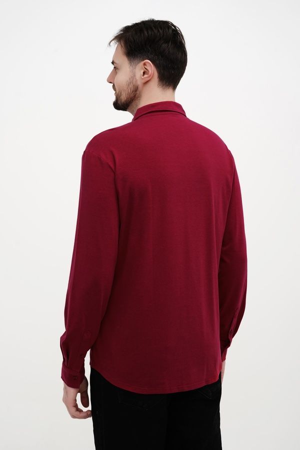Рубашка трикотажная - Tencel, Бордовый, L
