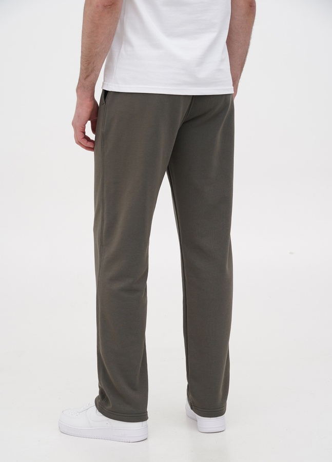 Трикотажні штани з прямим низом , Темний Хакі, L/XL
