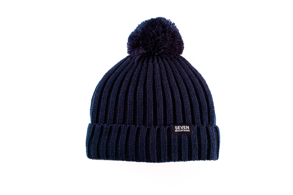 Pom Hat, Темно-синій, one size