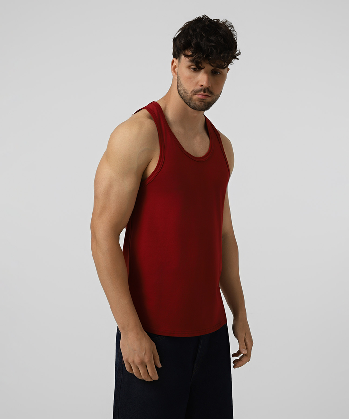 Майка с эластаном, Бордовый, 3XL
