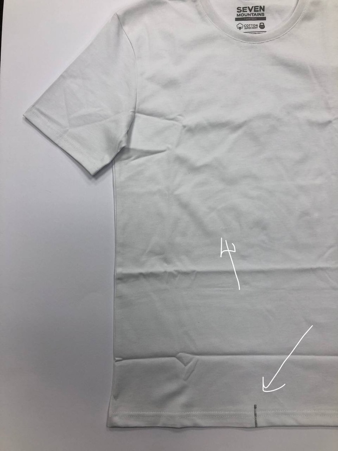 Базова футболка з надщільної бавовни - Білий, Білий, M