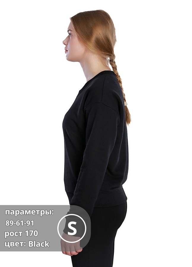 Relaxed sweatshirt, Чорний, M