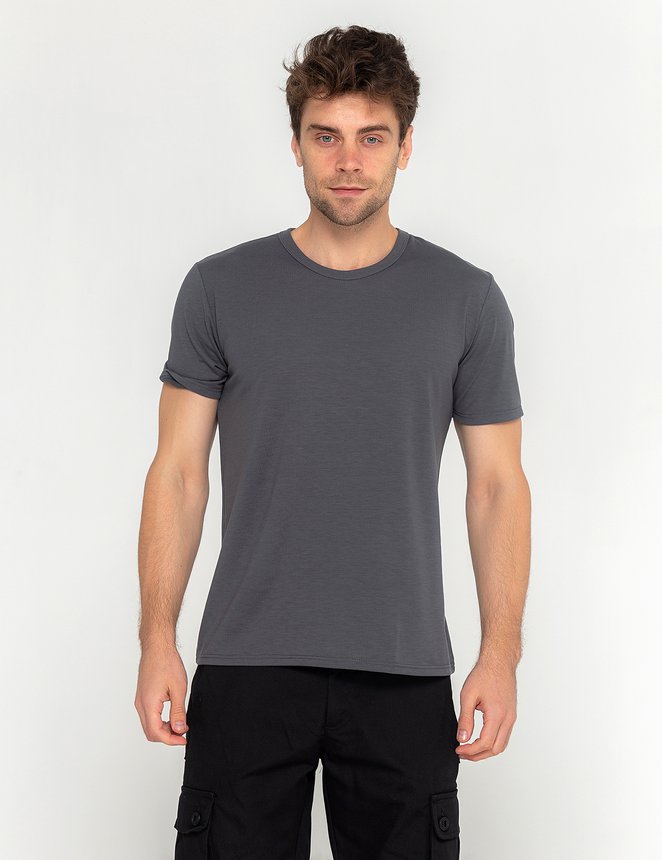 Basic T-shirt Eternal, Темно-сірий, S