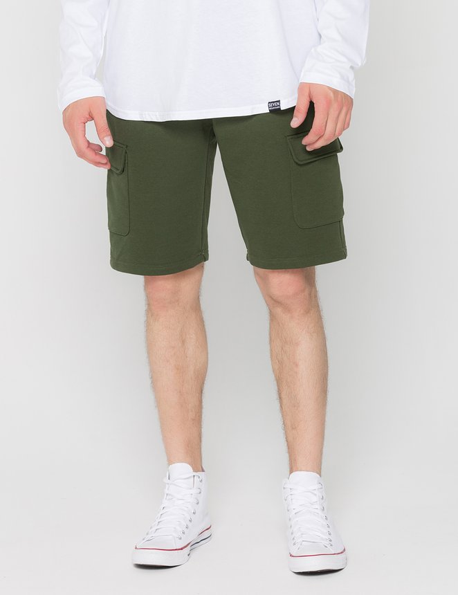 Knit cargo shorts, Зелений, S/M