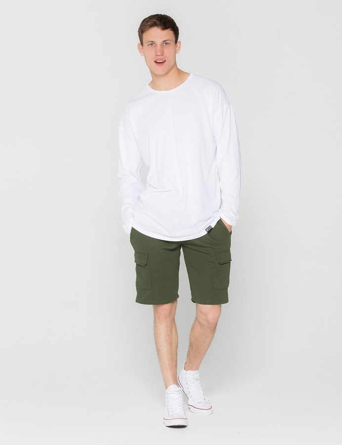 Knit cargo shorts, Зелёный, L/XL