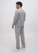 Трикотажные штаны  с прямым низом на флисе, Серый меланж, L/XL
