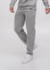 Трикотажные штаны  с прямым низом на флисе, Серый меланж, S/M