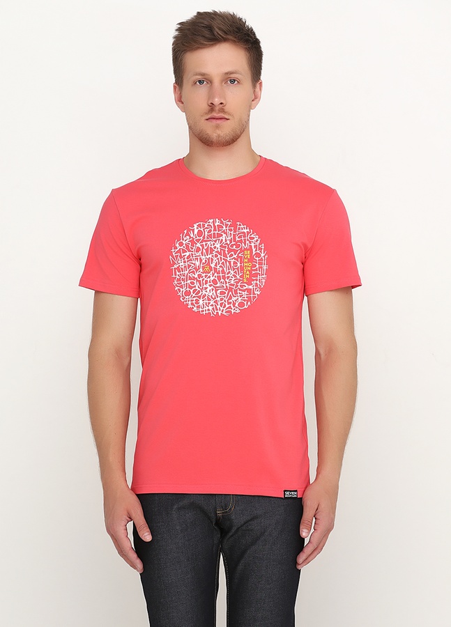 Pattern Circle T-Shirt, Розовый, M