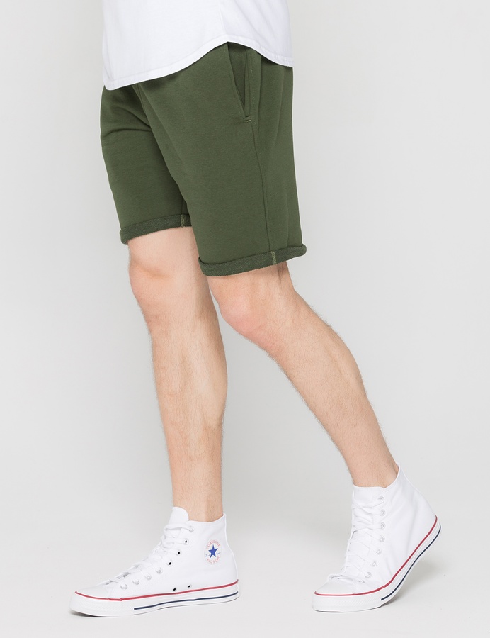 Трикотажні шорти з підкатом, Зелений, S/M