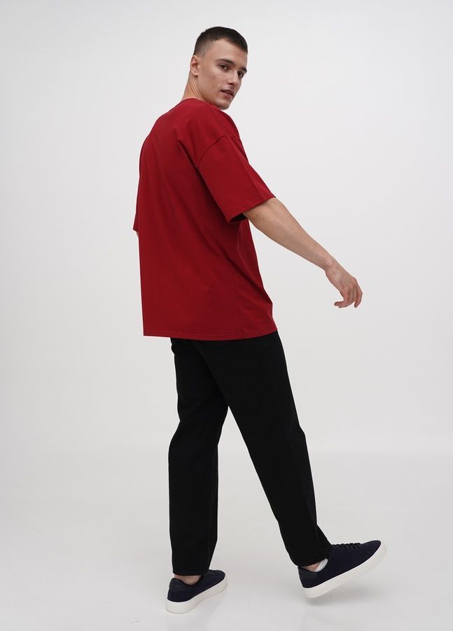 Футболка оверсайз класична, Бордовий, S/M