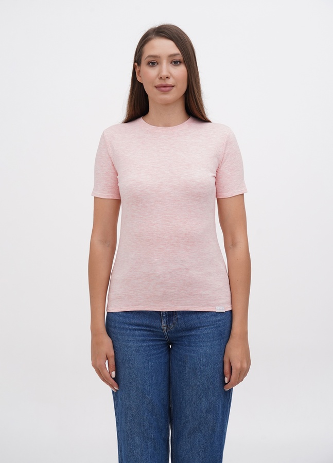Basic T-shirt EL, Рожевий меланж, L
