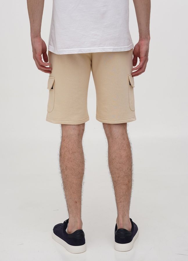 Трикотажні шорти карго, Бежевий, 2XL/3XL