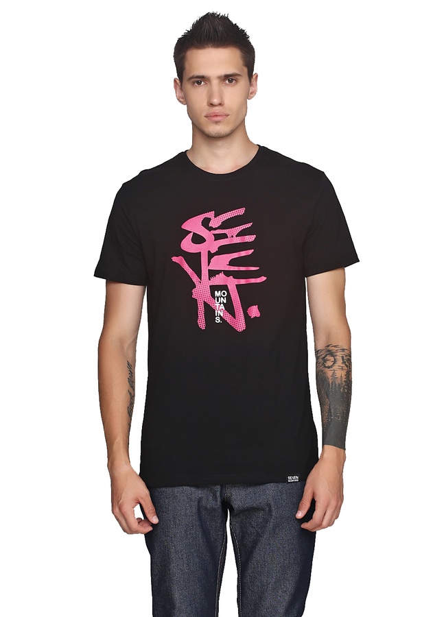 Hallftoned Dote T-Shirt, Pink-Black, S