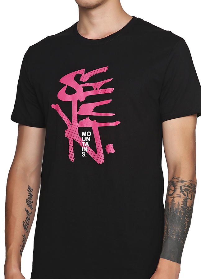 Hallftoned Dote T-Shirt, Pink-Black, S